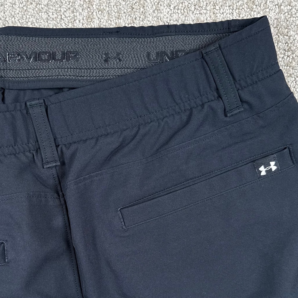 Under Armour Mens 35 Black Match Play Drive 9" Performance Stretch Golf Shorts
